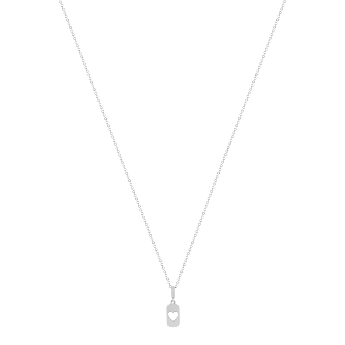 Collier argent 925 coeur 45cm - vue 2