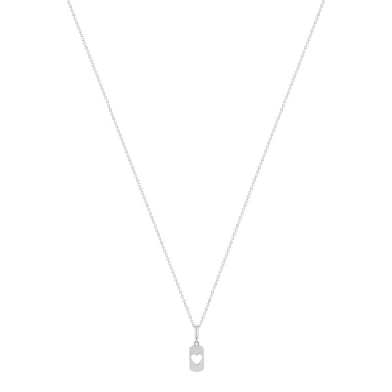 Collier argent 925 coeur 45cm - vue 2