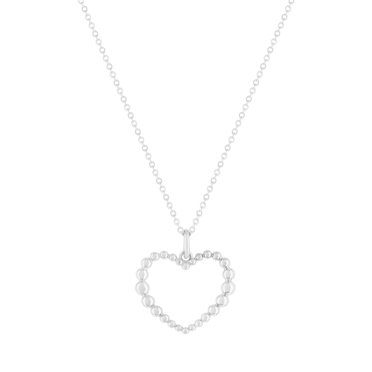 Collier argent 925 coeur 45cm