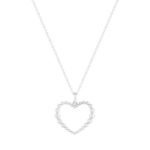 Collier argent 925 coeur 45cm - vue 1
