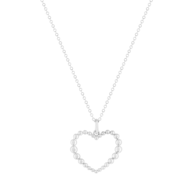 Collier argent 925 coeur 45cm - vue 1