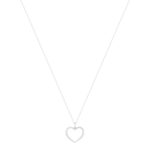 Collier argent 925 coeur 45cm - vue 2