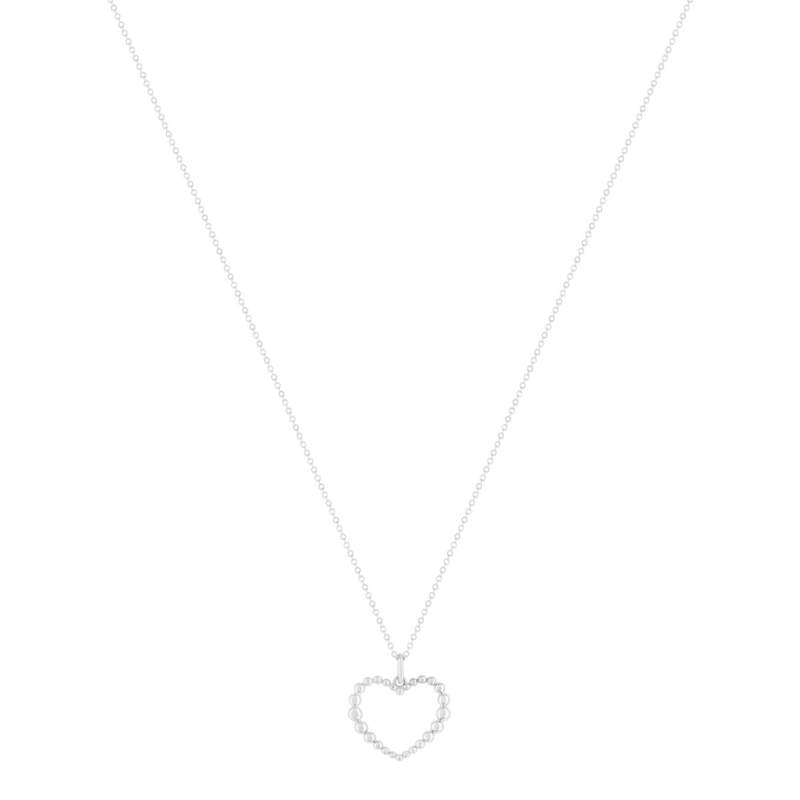 Collier argent 925 coeur 45cm - vue 2