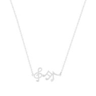 Collier argent 925 notes de musique 45cm