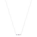 Collier argent 925 zirconias multicolores 45cm - vue 2