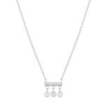 925 sterling silver necklace with zirconia stones, 45 cm - view 1