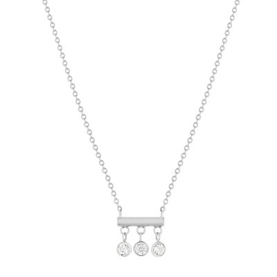 Necklace silver 925 and zirconias 45cm