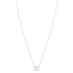 Necklace silver 925 and zirconias 45cm - view 2