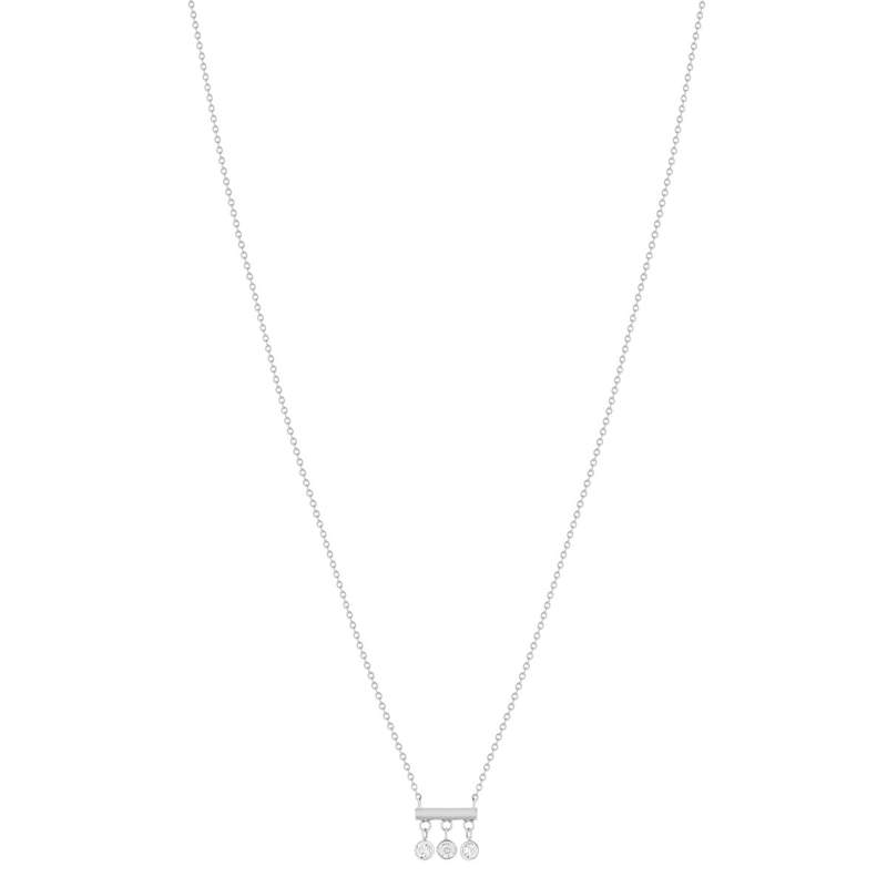 Collier argent 925 et zirconias 45cm - vue 2