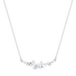 Collier argent 925 et zirconias 45cm - vue 1
