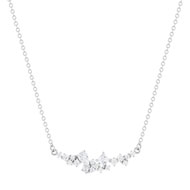 Collier argent 925 et zirconias 45cm