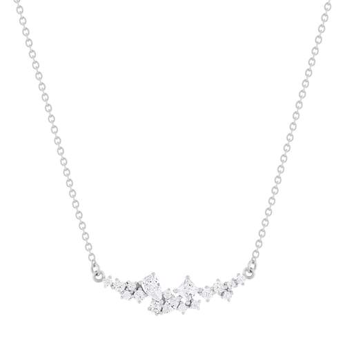 Collier argent 925 et zirconias 45cm