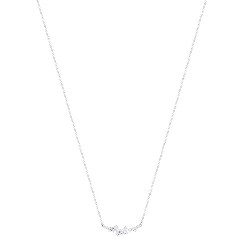 Collier argent 925 et zirconias 45cm - vue 2
