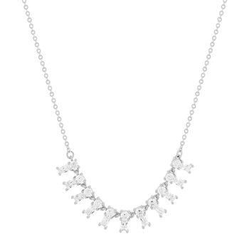 Collier argent 925 et zirconias 45cm