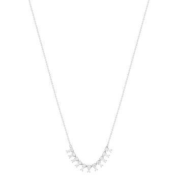 Collier argent 925 et zirconias 45cm