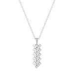 Collier argent  925 et zirconias 45cm - vue 1