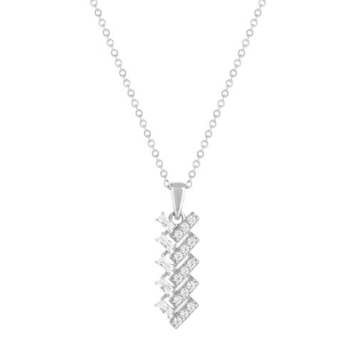 Necklace silver 925 and zirconias 45cm