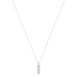 Collier argent  925 et zirconias 45cm - vue 2