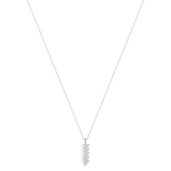Collier argent  925 et zirconias 45cm