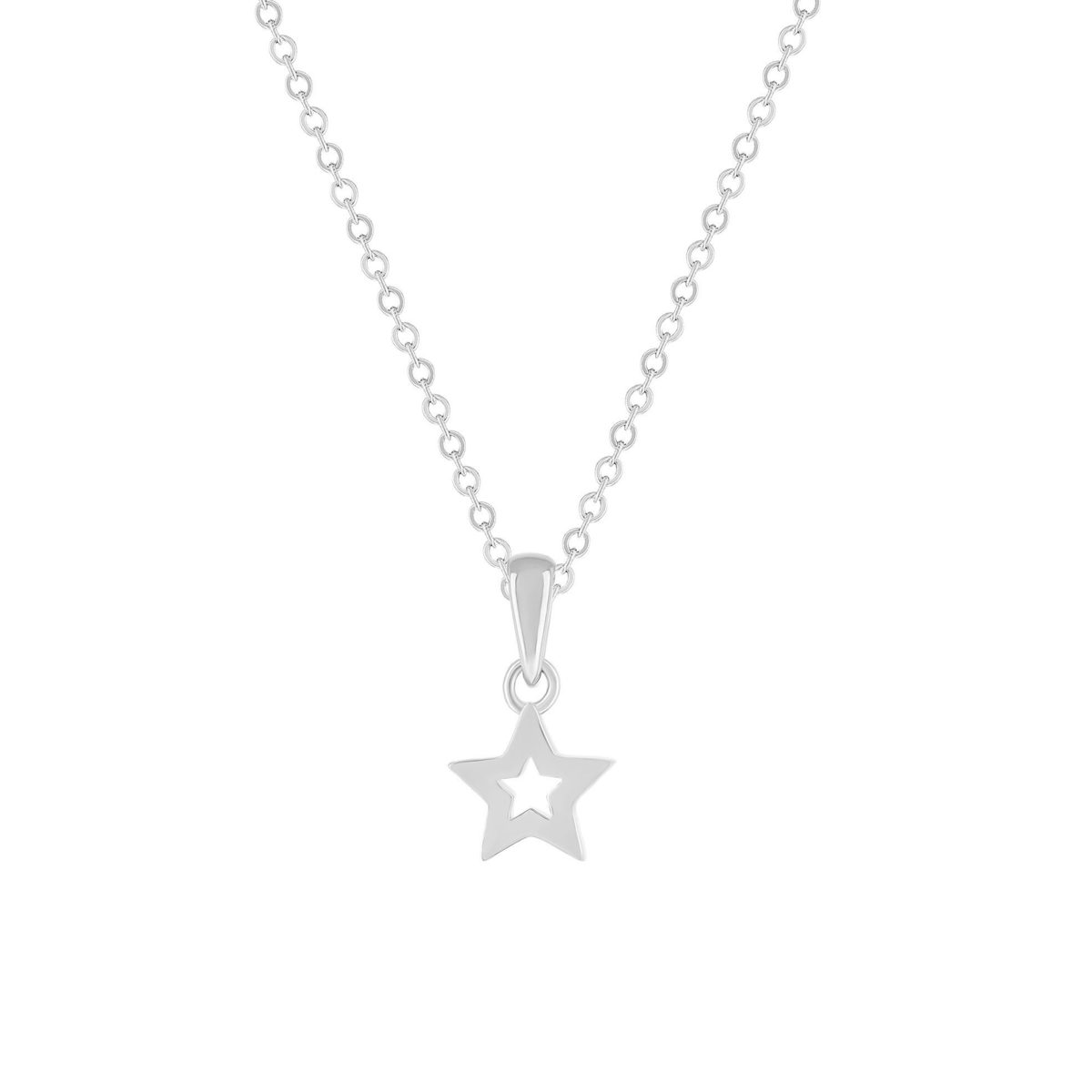 Collier argent 925 étoile 45cm