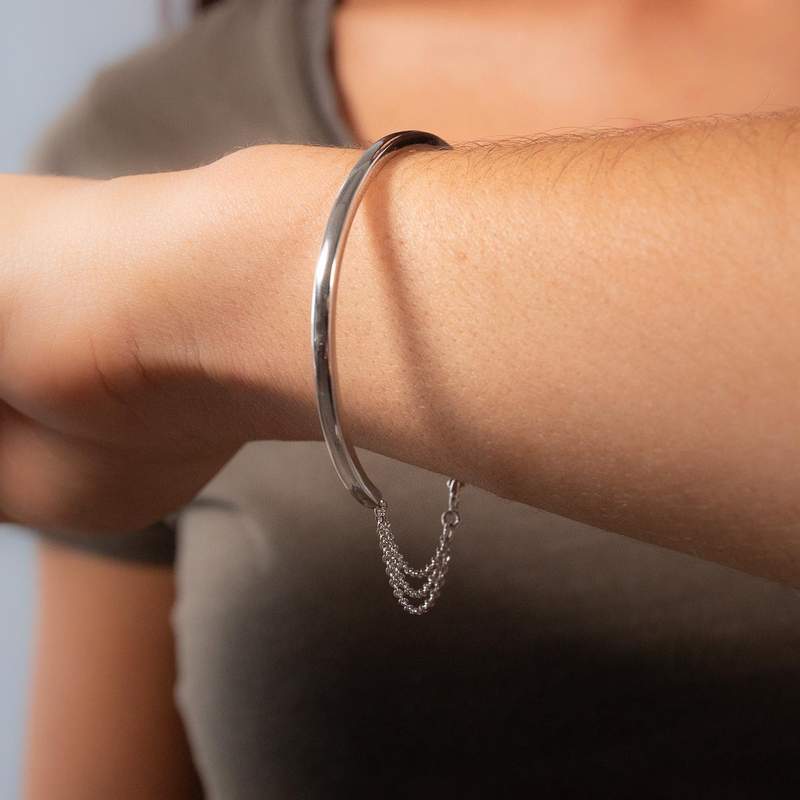 925 zilveren armband 17cm - bekijk gedragen 1
