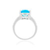 Bague argent 925 pierres imitation et zirconias - vue V2