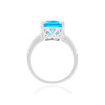 Bague argent 925 pierres imitation et zirconias - vue 2