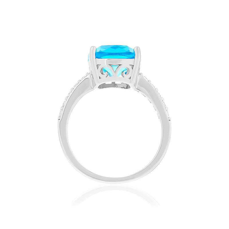 Bague argent 925 pierres imitation et zirconias - vue 2