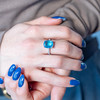 Bague argent 925 pierres imitation et zirconias - vue Vporté 1