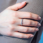 Bague argent 925 et zirconias - vue porté 1