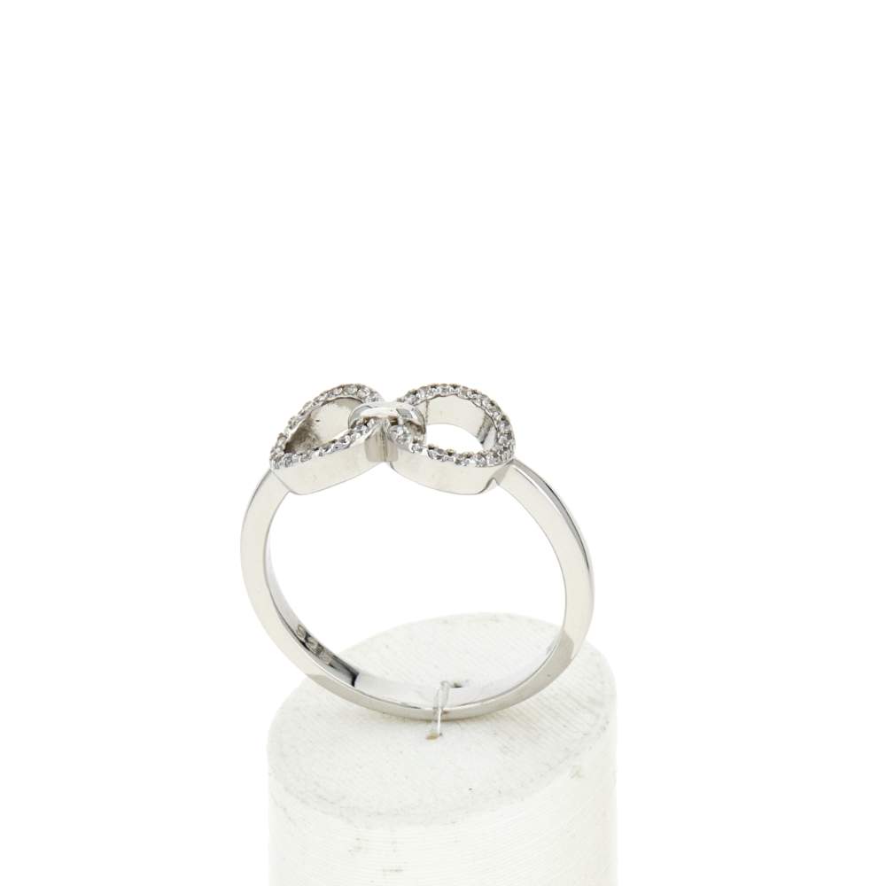 Bague argent 925 et zirconias - vue 2