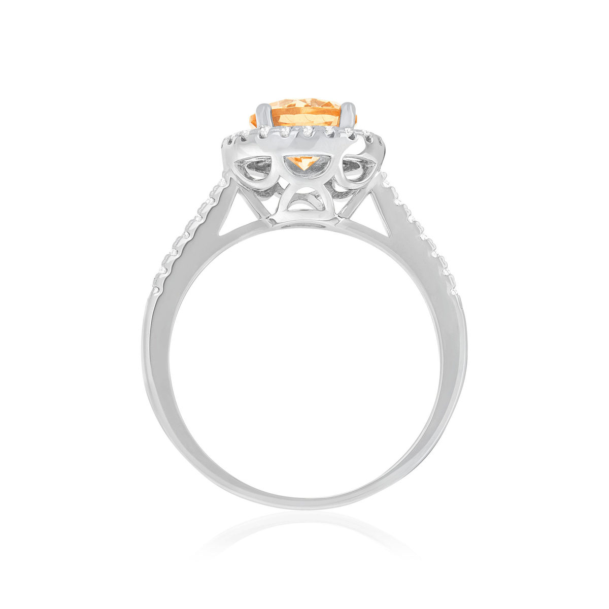 Bague argent 925 zirconias fumé et blanc - vue 2