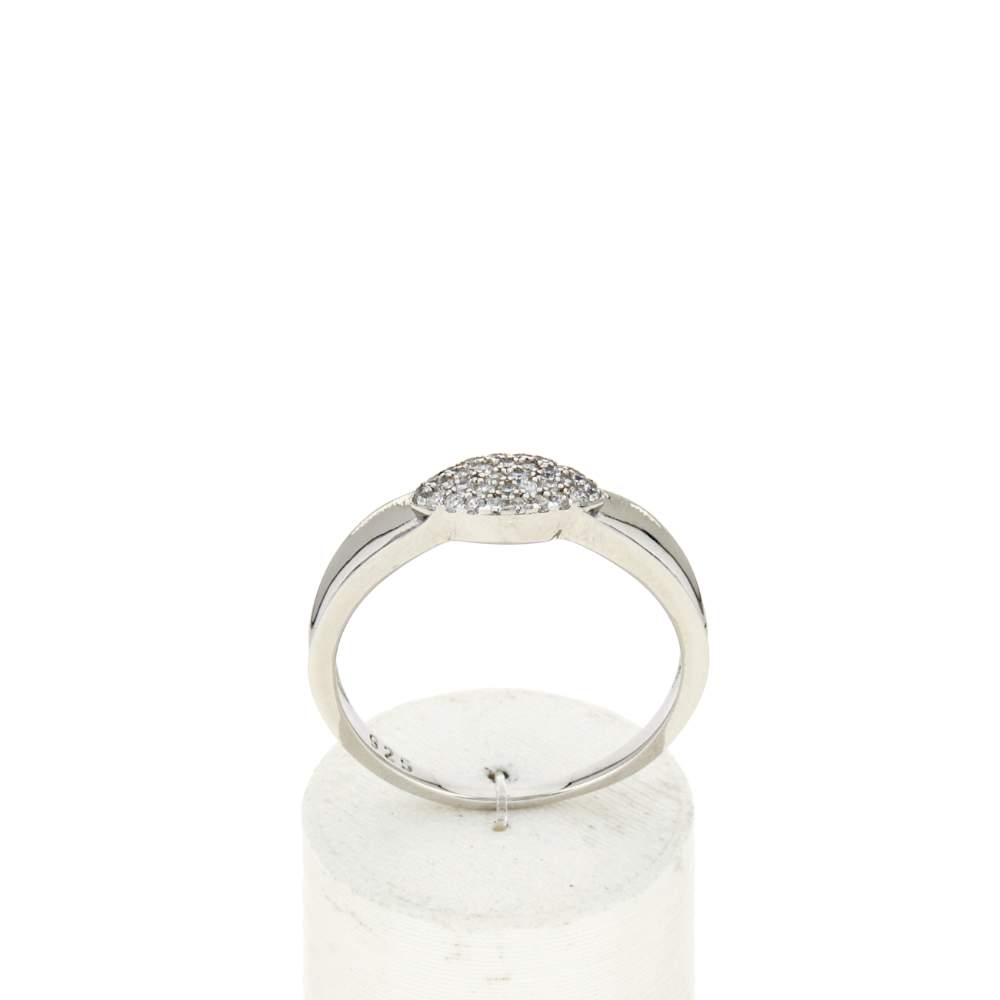Bague argent 925 et zirconias - vue 1