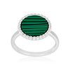 Bague argent 925 malachites - vue V1