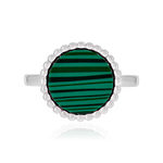 Bague argent 925 malachites - vue 3