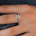 Bague argent 925 - vue porté 1