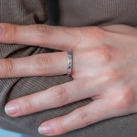 Bague argent 925 et zirconias - vue porté 1