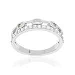 Bague argent 925 et zirconias - vue 1