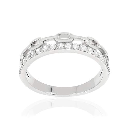 Bague argent 925 et zirconias