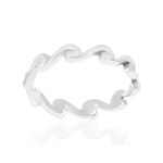 Bague argent 925 motif vagues - vue 1