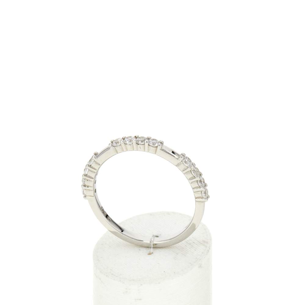 Bague argent 925 et zirconias - vue 2