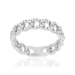 Bague argent 925 et zirconias - vue 1