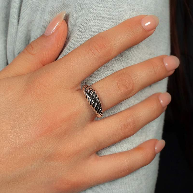 Bague argent 925 - vue porté 1