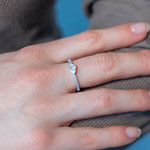 Bague argent 925 et zirconias - vue porté 1