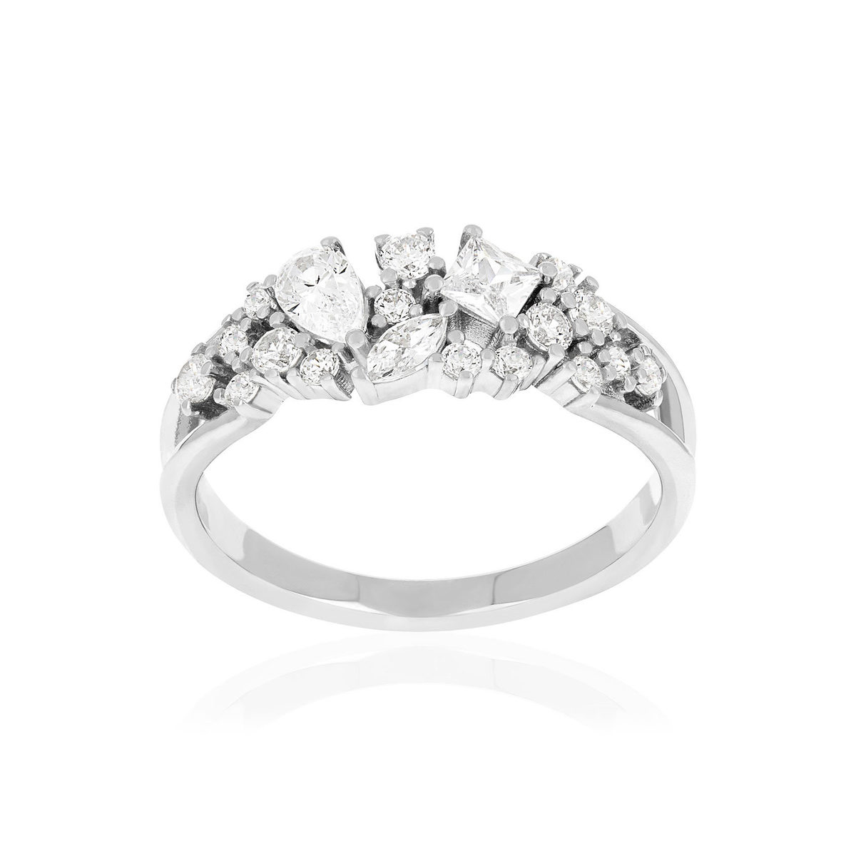 Bague argent 925 et zirconias