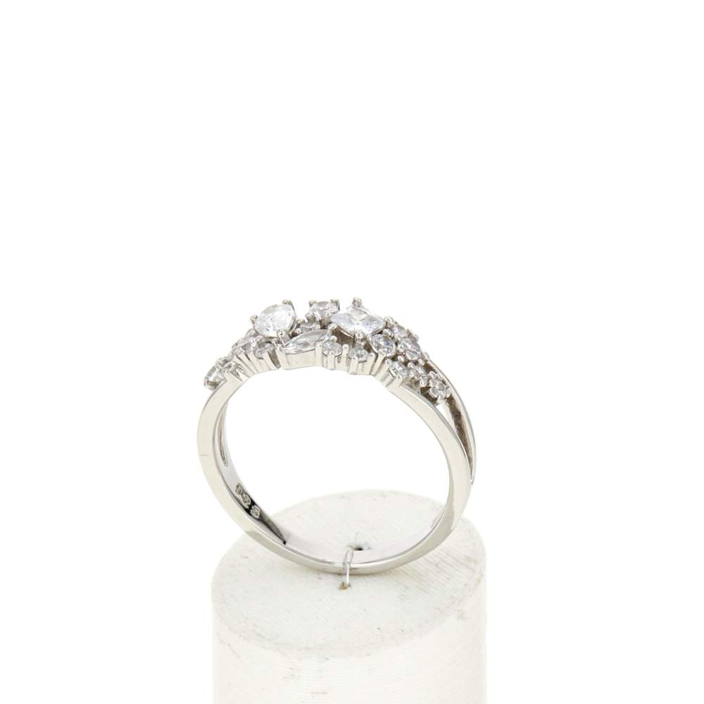 Bague argent 925 et zirconias - vue 2