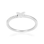 Bague argent 925 et zirconias motif papillon - vue 1