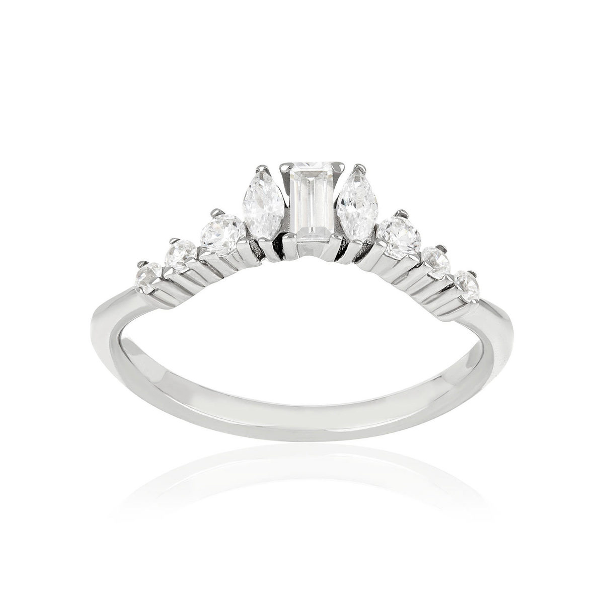 Bague argent 925 et zirconias