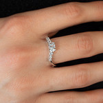 Bague argent 925 et zirconias - vue porté 1