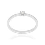 Bague argent 925 et zirconias - vue 1